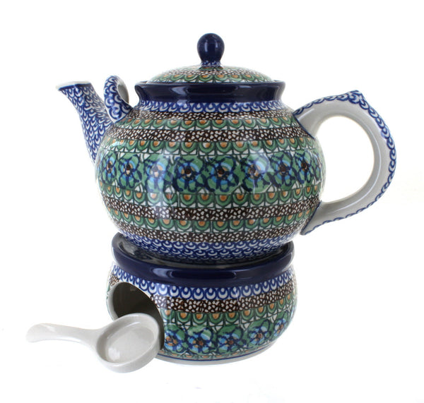 Mardi Gras Large Teapot & Warmer