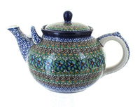Polish Pottery Mardi Gras Large Teapot