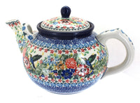 Polish Pottery Hummingbird Large Teapot