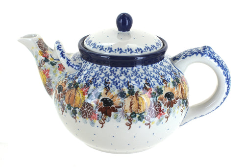 Polish Pottery Harvest Bounty Large Teapot