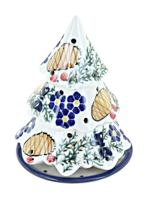 Polish Pottery Pinecone Christmas Tree Luminary