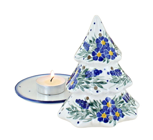 Hyacinth Christmas Tree Luminary Polish Pottery