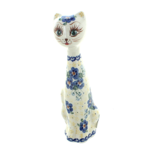 Polish Pottery Daisy Surprise Small Cat