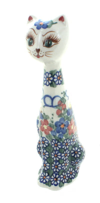 Polish Pottery Garden Butterfly Small Cat