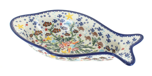 Polish Pottery Atlantis Deep Fish Dish