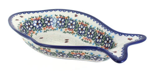 Polish Pottery Scarlett Deep Fish Dish
