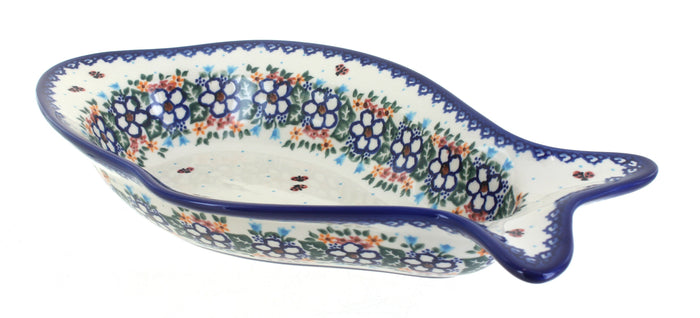 Polish Pottery Scarlett Deep Fish Dish
