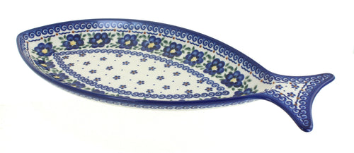 Polish Pottery Spring Blossom Fish Dish