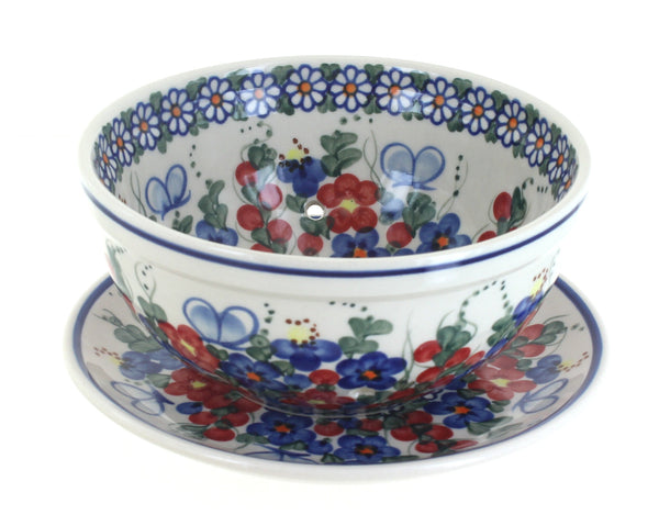 Garden Butterfly Berry Bowl with Saucer