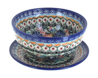 Polish Pottery Ashley Berry Bowl with Saucer