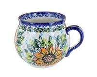 Polish Pottery Sunflower Splendor Bubble Mug