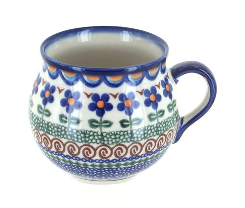 Polish Pottery Aztec Flower Bubble Mug