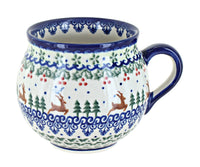 Polish Pottery Reindeer Delight Bubble Mug