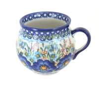 Polish Pottery Garden of Blue Bubble Mug