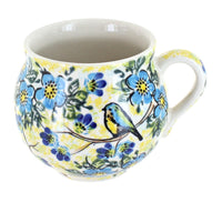 Polish Pottery Bluebird Garden Bubble Mug