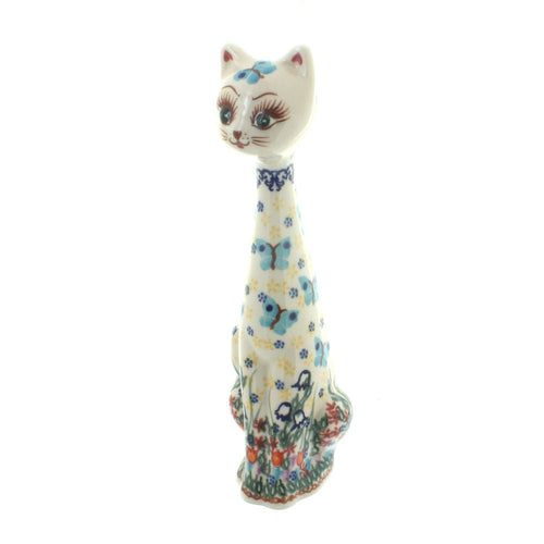 Polish Pottery Garden of Eden Medium Cat