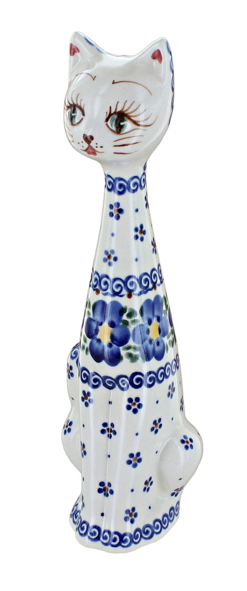 Polish Pottery Spring Blossom Medium Cat