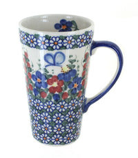 Polish Pottery Garden Butterfly Large Coffee Mug