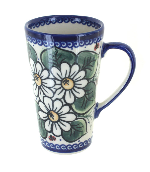 Polish Pottery Ladybug Large Coffee Mug
