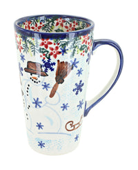Snowflake Friends Large Coffee Mug Polish Pottery