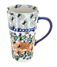 Polish Pottery Trick Or Treat Large Coffee Mug