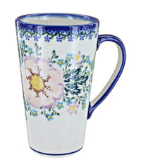 Polish Pottery Apple Blossom Large Coffee Mug
