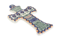 Polish Pottery Aztec Flower Cross
