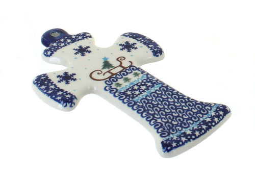 Polish Pottery Noel Nights Cross