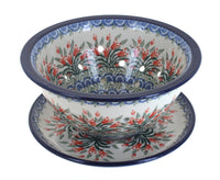 Polish Pottery Spring Tulip Berry Bowl & Plate