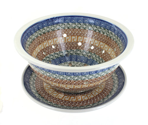 Polish Pottery Athena Berry Bowl & Plate