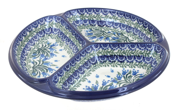 Tulip Bouquet Three Part Divided Dish