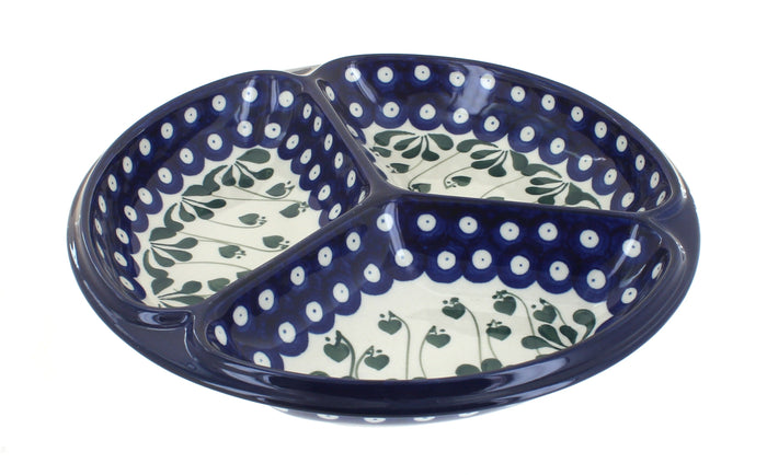 Alyce Three Part Divided Dish Polish Pottery