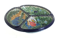 Polish Pottery Teresa Three Part Divided Dish