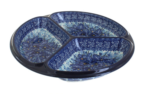 Polish Pottery Joanna Three Part Divided Dish