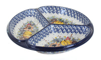 Polish Pottery Harvest Bounty Three Part Divided Dish