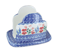 Polish Pottery Dreaming of Poppies Napkin Holder