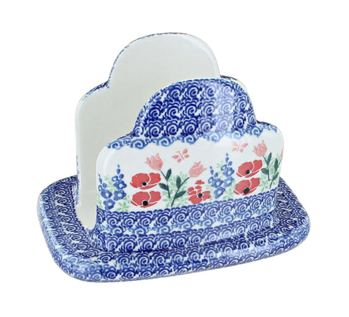Polish Pottery Dreaming of Poppies Napkin Holder