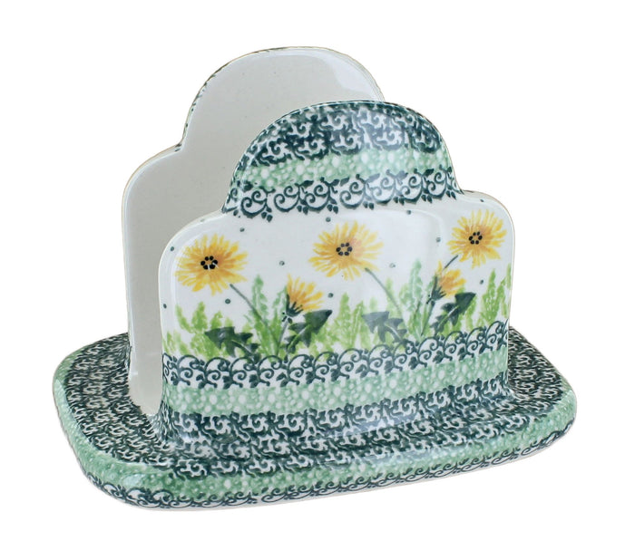 Polish Pottery Dandelion Napkin Holder