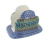 Polish Pottery Mardi Gras Napkin Holder