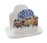 Polish Pottery Harvest Bounty Napkin Holder