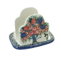 Polish Pottery Blush Bouquet Napkin Holder