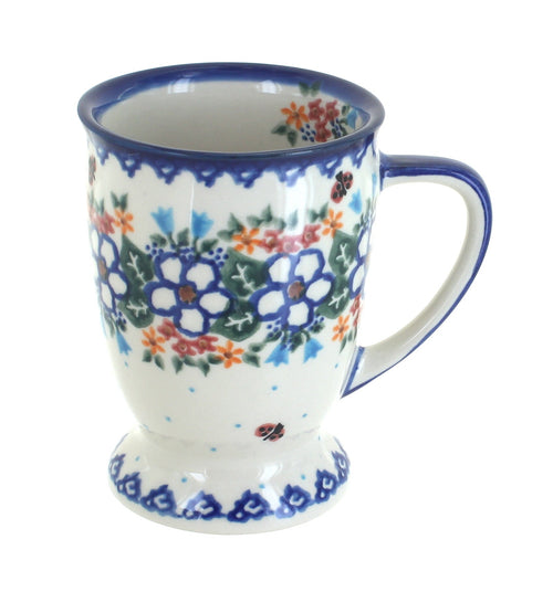 Polish Pottery Scarlett Pedestal Coffee Mug