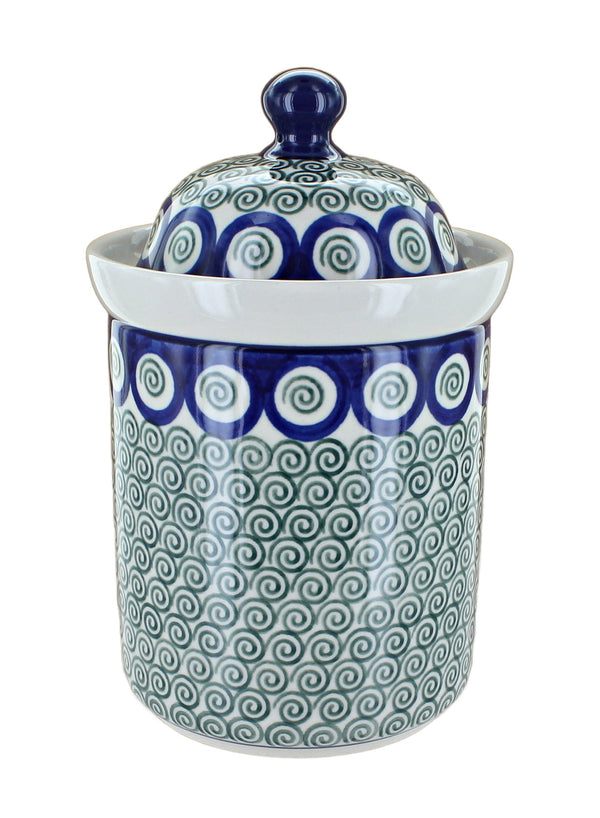 Peacock Swirl Small Canister