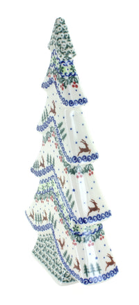 Reindeer Delight Flat Christmas Tree Polish Pottery