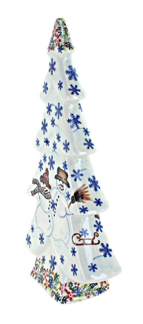 Snowflake Friends Flat Christmas Tree Polish Pottery