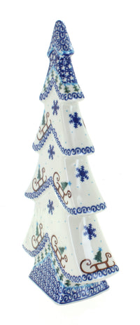 Noel Nights Flat Christmas Tree Polish Pottery