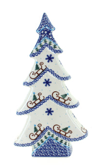 Polish Pottery Noel Nights Flat Christmas Tree
