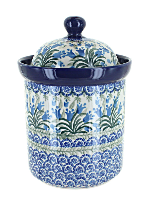 Polish Pottery Tulip Bouquet Medium Canister