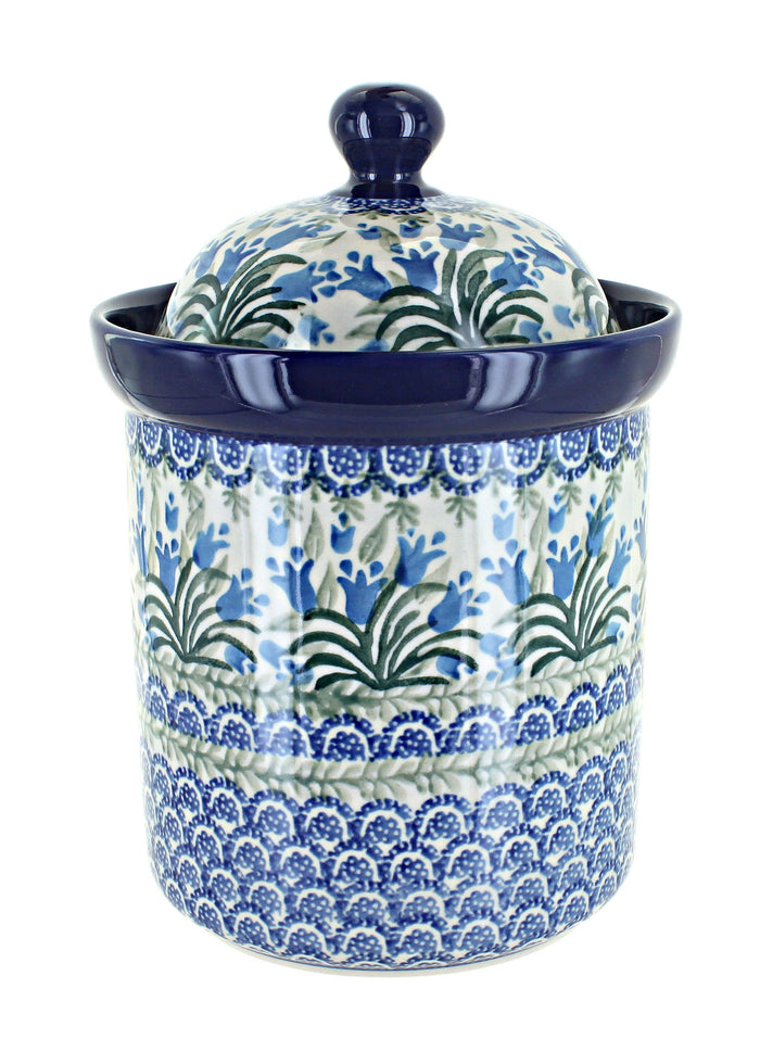 Polish Pottery Tulip Bouquet Medium Canister