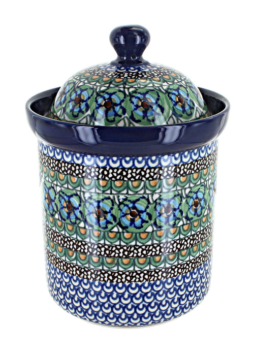 Polish Pottery Mardi Gras Medium Canister